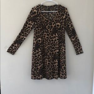 Flowy leopard print dress